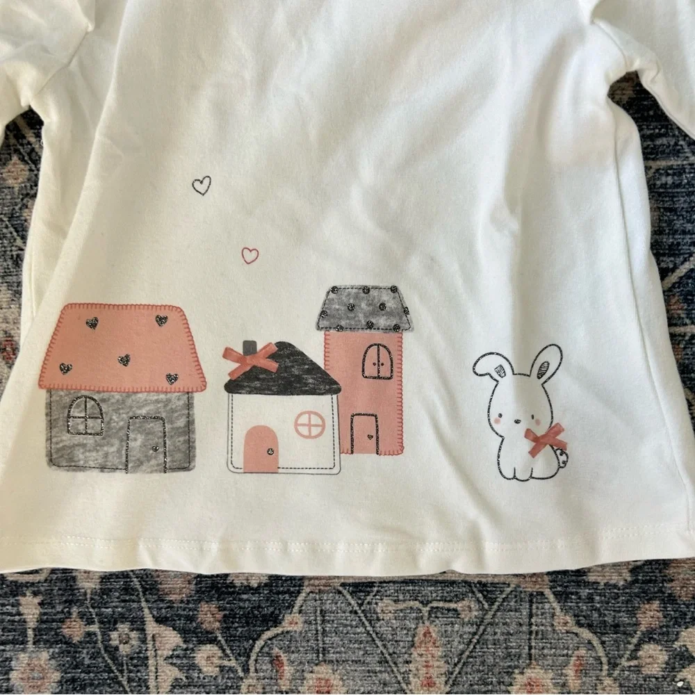 Mayoral House & Bunny Ruffle Long Sleeve Tee - NEW!